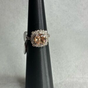 Estate Of Bliss Topaz & Rhodium Ring Size 10
